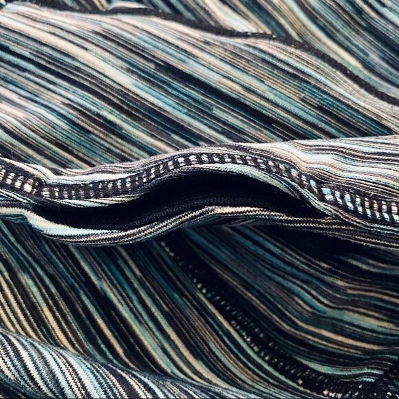 Zella blue striped crop ankle leggings tights XS - Picture 4 of 5